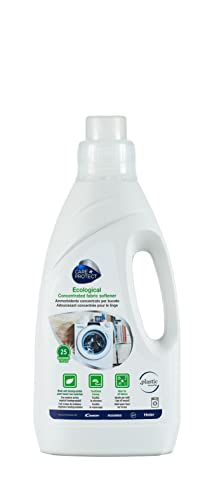 CARE + PROTECT Adoucissant Écologique pour Le Linge, Concentré, Hypoallergénique, fabriqué à base de matières végétales biodégradables, sans Colorants et Phosphates, 750 ML pour 25 lavages