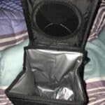 Miniatura 5 de Cubo de basura para automóvil con tapa, bolsa de basura para automóvil colgante con bolsillos de almacenamiento, contenedor de basura plegable y