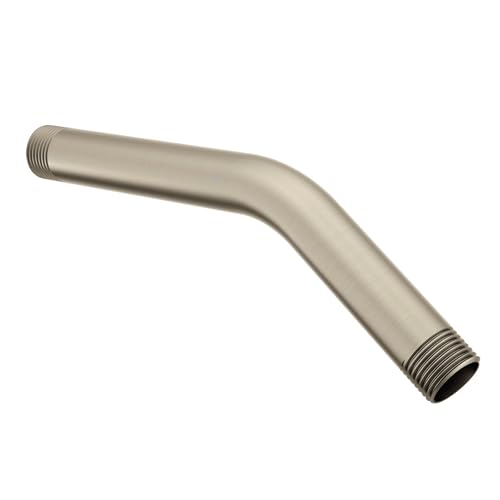 Moen 123815BN Standard Shower Arm with 1/2-Inch Universal Threads, 8-Inch, Brushed Nickel