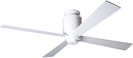 Modern Fan Company Lapa Flush 50" Gloss White Flush Mount Ceiling Fan w/Wall Control (LAP-GW-50-WH-NL-001-LHK-GW)