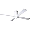 Modern Fan Company Lapa Flush 50" Gloss White Flush Mount Ceiling Fan w/Wall Control (LAP-GW-50-WH-NL-001-LHK-GW)