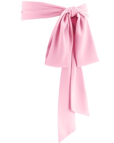 Glitopper Women Chiffon Sash Belt Dress Sash Waist Bridal Wedding Belt 50s Accessories 3 Wide(Light Pink Classic Style)