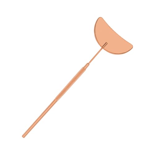 Pestañas semicirculares espejadas largas herramienta de mano de acero inoxidable espejo para extensión de pestañas postizas y control de maquillaje