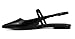 Slingback Flats for Women, Pointed Toe Women's Flats Square Topline Slip On for Fashion Dressy Date Comfort Casual Office Shoes for Women Black
