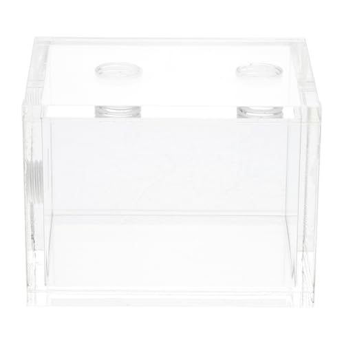 depósito de agua lapto ordenador portstil pecera de escritorio radiador envase tanque de refrigeración líquida de la computadora enfriador de tanque de agua Acrílico Transparent OSALADI