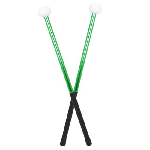 Baquetas para percusión con cabezal de fieltro verde miniatura 5