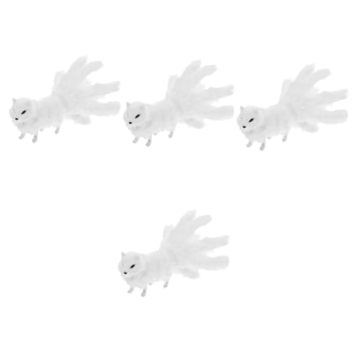 Figurine peluche décorative synthétique Hemobllo lot de 4 pour ornement de bureau