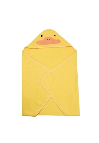 Image of JN&LULU Organic Cotton Fabric Hooded Towel for Kids & Toddlers, Ideal at Bath, Beach, Pool