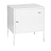 Produktbild hjh OFFICE 743025 Metallschrank klein UMEO Weiß/Gold Beistellschrank aus Metall im Industrial-Design, 50 x 45 x 35 cm