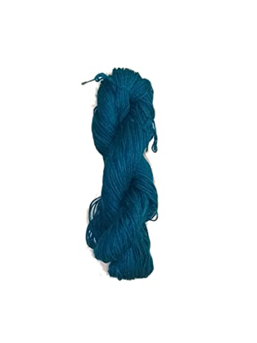 Image of Ganga Micro Knitting Wool Yarn (400gm, Peacock Blue)