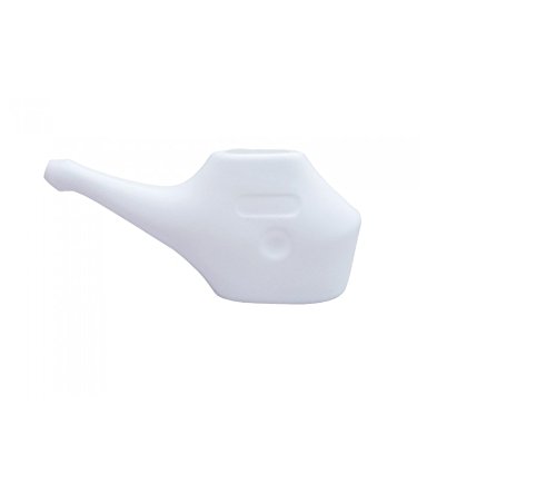 Traveller's Neti Pot for Nasal Cleansing | Handy Compact & Travel Friendly White Jala Netipot By GoodsHealthShop