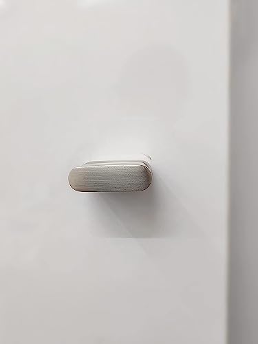 Image of Brass Cubic Shape Door Pull Handle Knobs for Drawer & Cabinets (Pack of 2, Silver Satin)