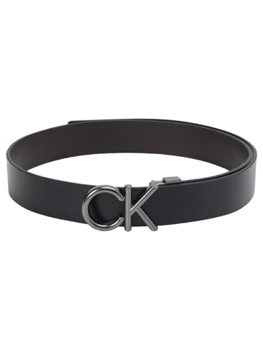 Image of Calvin Klein Solid black leather classic belt