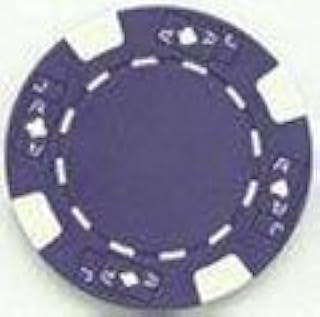 Ace Jack Poker Chips, Purple, Clay, 11.5 Grams, Set of 25