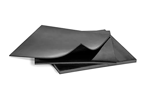 MATNIKS Rubber Sheets, Black, 6x6-Inch,1/16,1/8,1/4