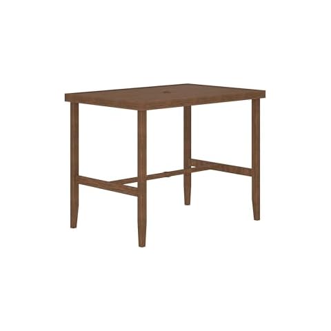 COSCO Outdoor Furniture, Patio Bar Table, Steel, Brown Cover