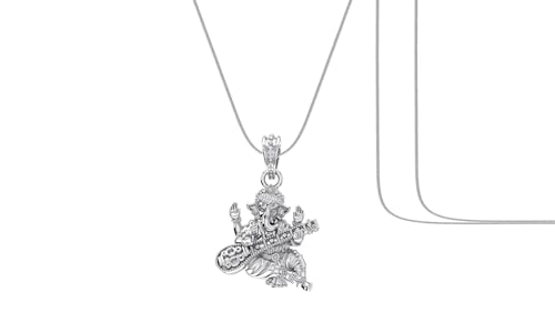 Pendentif Lord Ganapathy en argent pour la bonne santé et la richesse spirituelle