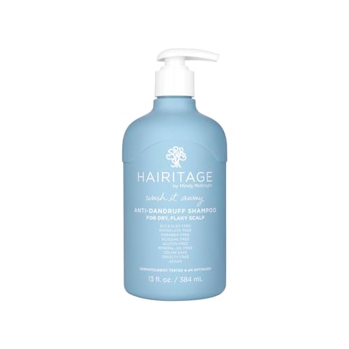 Hairitage Wash It Away Anti-Dandruff Shampoo – For Flaky, Itchy, Dry Scalp – Dandruff Shampoo Treatment – Eliminate Scalp Itching + Irritation + Flaking – 13 fl oz