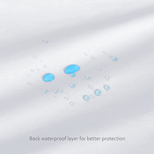 Biloban Crib Sheets Waterproof, Crib Mattress Protector Pad For Standard Crib & Toddler Mattress, Cozy Crib Sheet For Baby Boy And Girl, White, 2 Pack #TOP2
