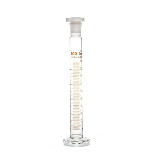 Éprouvette en verre de laboratoire 100 ml avec bouchon, l'excellence de la mesure