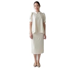 Amazon | [ソーノ] ブラウス NAVY バックダブルフレア パフィー