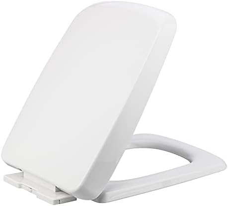 Toilet Seat, Quiet and enduring White Toilet Seat, Easy Installation, Protects Against Bumps and Pinching Fingers