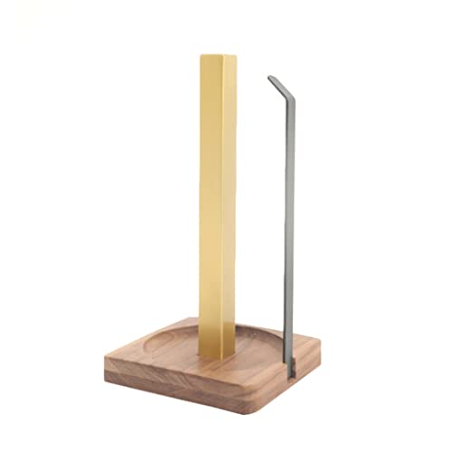 WYDNX Practical Solid Wood Paper Towel Holder Small Fresh Vertical Roll Paper Holder Free Perforated Tissue Dispenser for Kitchen Storage Tissue Dispender (Color : As show)