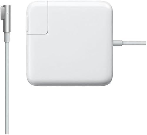 60W Replacement Charger Compatible with MacBook, Magnetic L-Shape Connector Power Adapter, Laptop Charging Adapter with Power Cord, White