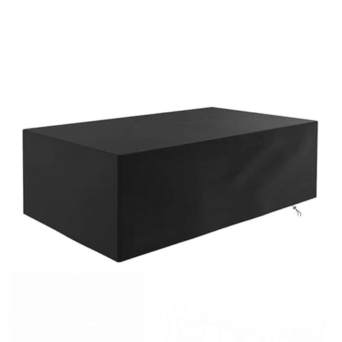 XNBZW Fundas para muebles de mesa y sillas de exterior, fundas para muebles de jardín 600D, rectangulares, resistentes 2023 (negro, talla única)