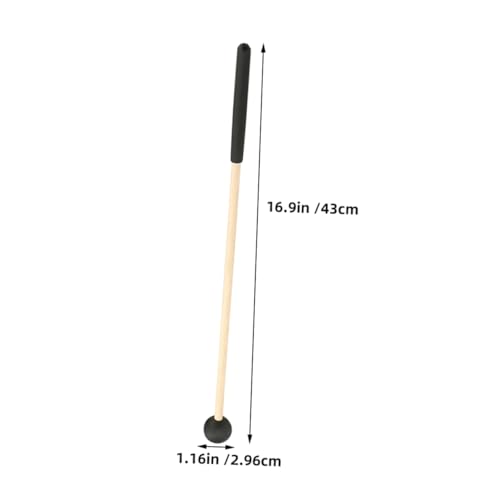 Vaguelly 2 piezas Baquetas con mango de madera y bola redonda para instrumentos de percusión, mazas para tambor de lengüeta, xilófono y batería, agarre cómodo para toque preciso miniatura 2