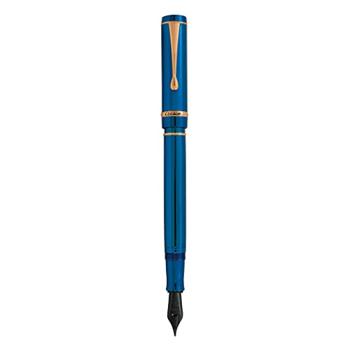 Conklin Duragraph メタル万年筆 PVD ブルー - 細字ペン先、印象的なブルー仕上げのエレガントな筆記具