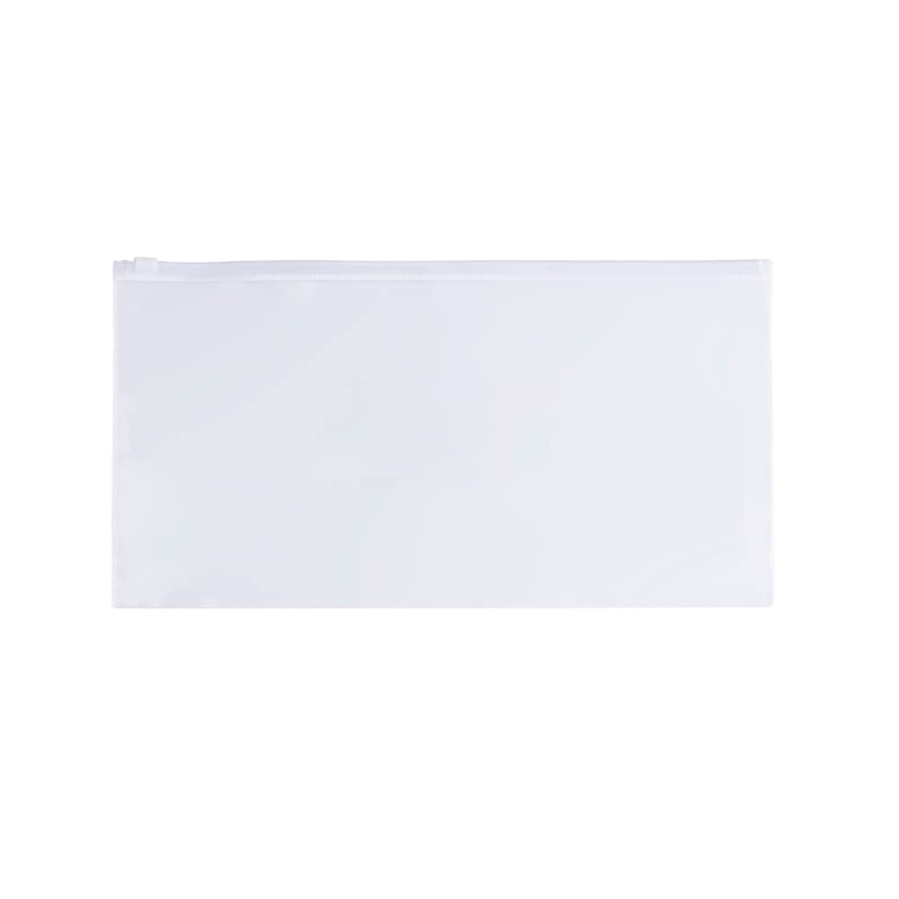 Pack of 12 DL Clear Zippy Bags with White Zip