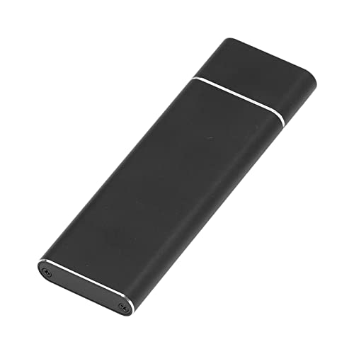 KIMISS Caja SSD USB C para M.2 NGFF - Caja de Disco Duro Portátil de Transferencia de Alta Velocidad de Aleación de Aluminio Tipo C de 10 Gbps para e iOS (Black)
