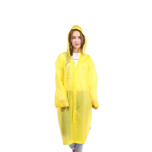 2 giacche impermeabili riutilizzabili, poncho impermeabile, unisex, per escursioni, campeggio, 145 x 70 cm, Nero , Taglia unica