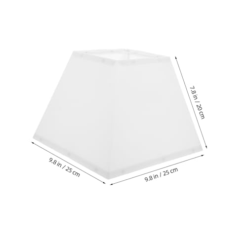 Pantalla de lámpara cuadrada de tela para bombillas de mesa 2