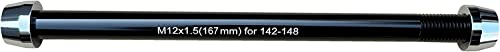 Bike Trainer Thru Axle Adapter for Bicycle Indoor Trainers 12MM Axle 1.0/1.5/1.75 Thread Pitch Multiple Length (M12 167-1.5)