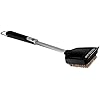 Pit Boss Grills Soft Touch Palmyra Head Brush, Black/Silver