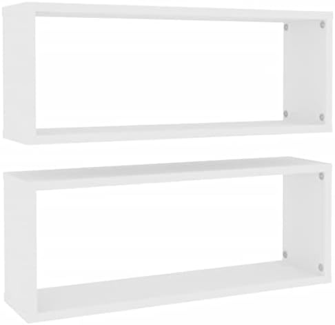 vidaXL 6x Wall Cube Shelf Home Living Room Bedroom Furniture Set Shelving Ledges Storage Wall Hanging Floating Shelf Unit Cube Organiser Grey