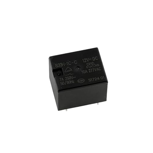 Relais 12V 833H-1C-C-12VDC à 5 broches pour une commutation stable et sécurisée 7A