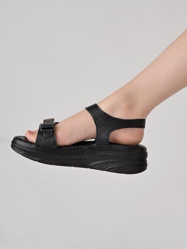 Image of Shoetopia Women's Comfort Sandals | Lightweight Orthopedic Wedge Sandals with Adjustable Straps & Cushioned Sole for Casual Daily Footwear