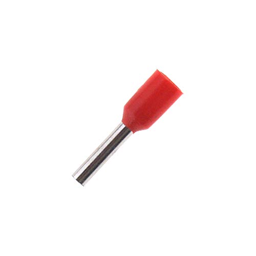 SeKi Other End Ferrules ISO 1.0 mm², Red, Pack of 100, 1,0mm² - Image 2