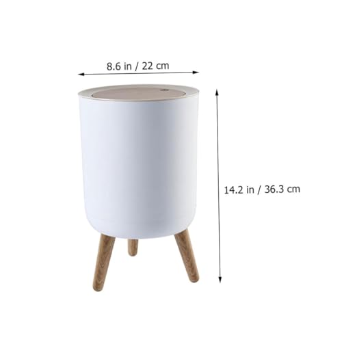 Caneca de basura rectangular de alta capacidad con tapa blanca miniatura 2