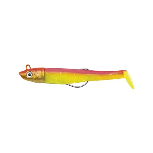 JLC Zanzibar Cebo Vinilo Blando Pesca Jigging 150 mm (Rojo/Amarillo #1, 120g)