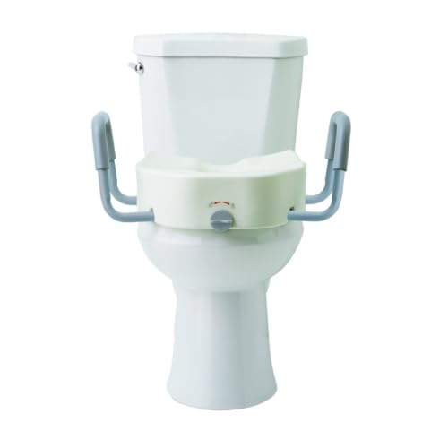 Medline 2 Inch Raised Toilet Seat with Arms