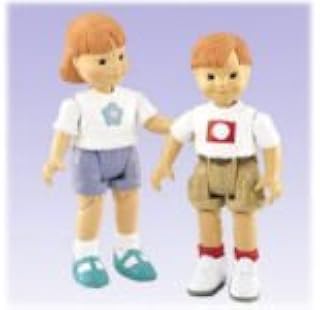 Fisher Price Loving Family Side-By-Side Siblings Brother Sister