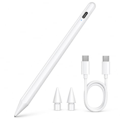 Caneta Stylus Touch Recarregável USB Ponta Fina – Caneta para Tela Touch de Tablet, Celular e Notebook, Alta Precisão, Compatível com Android e iOS para Escrever e Desenhar