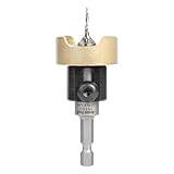 Amana Tool 55150 Carbide Tipped 82 Degree Countersink with Tapered Drill and Adjustable Depth Stop with No-Thrust BB, 3/8 D x 3/32 Drill D x 1/4 Inch Quick Release Hex SHK
