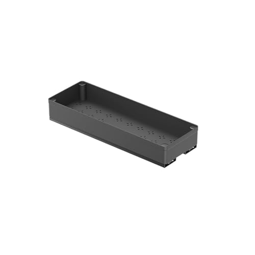 Thaookte Organizador de Armario Extraíble, 3 Tamaños, Cajones Deslizantes para Armarios de Cocina, Cajones Extraibles para Cocina, Despensa y Baño, Negro, 13,5 x 40 x 5 cm