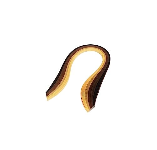 ODETOJOY 6 Farben Braun-Gradient Quilling Papier, 3mm × 54cm, 120 Stück, Profi-Qualität, für DIY, Scrapbooking, Herbst-Geschenke