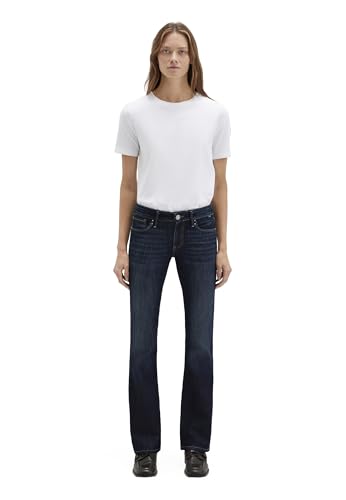 Mavi Damen Bella MID-Rise Jeans, Rinse Miami Street, Mid-Rise, Slim Bootcut, 25W 32L 4